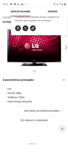 Tv de 47pol ,led,fullhd,1080linhas de resolução,20w de potência de áudio,com conversor