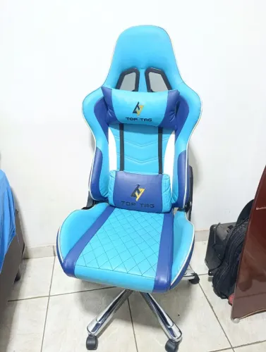 Cadeira gamer top tag azul