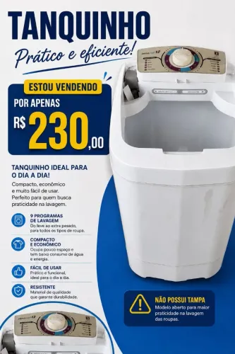 Tanquinho - 12 kg em ótimo estado 