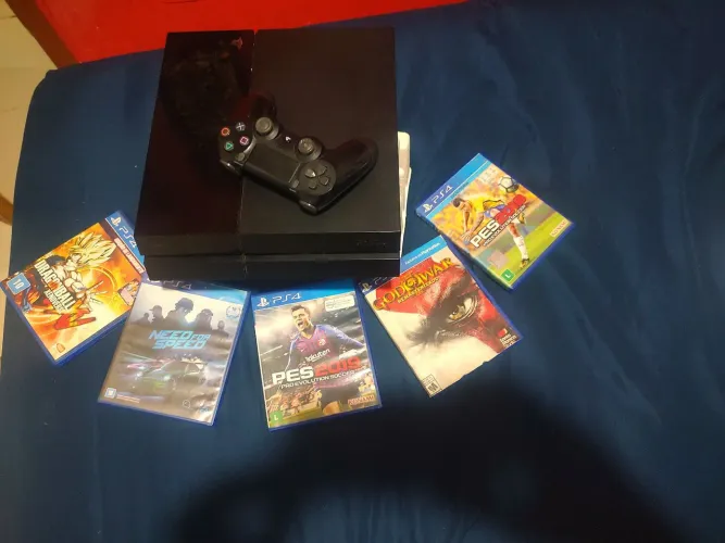 Playstation 4 1tb 5 jogos1 controle. Perfeito estado