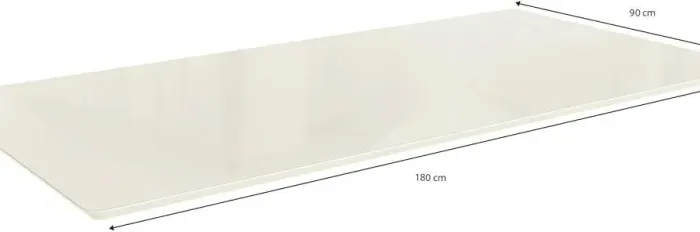 Tampo de mesa retangular VIDRO/MDF, bordas arredondadas, 180cm X 90cm, valor negociável. 