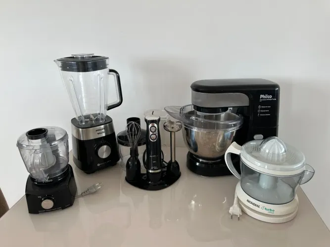Liquidificador, batedeira, triturador, mixer e espremedor