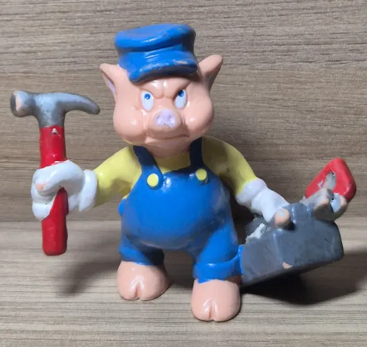 Boneco miniatura Três Porquinhos - Prático - Coleção Disney
