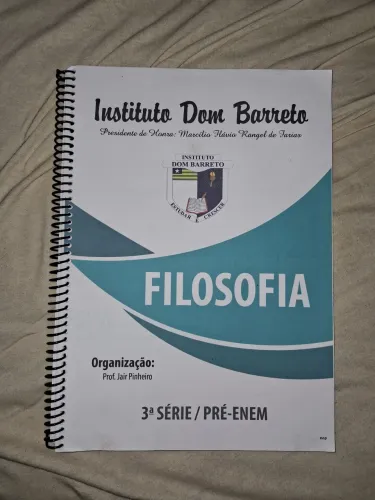 Livro de Questões de Filosofia Instituto Dom Barreto 3°Ano /Pré-Enem 