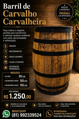 Barril de Carvalho semi novo