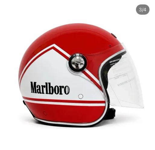 Capacete Lucca custom Marlboro