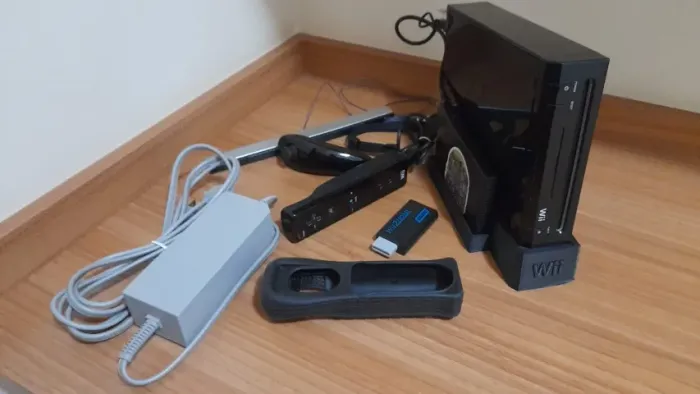 Nintendo Wii Black Piano com HD