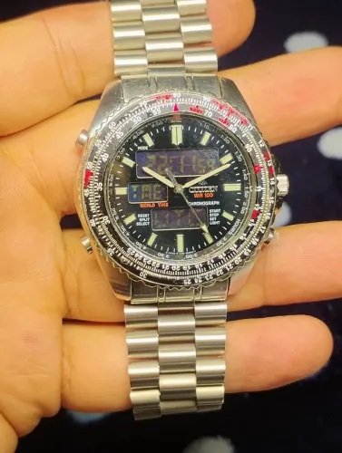 CITIZEN ana-digi World Time/Chronograph WR100
