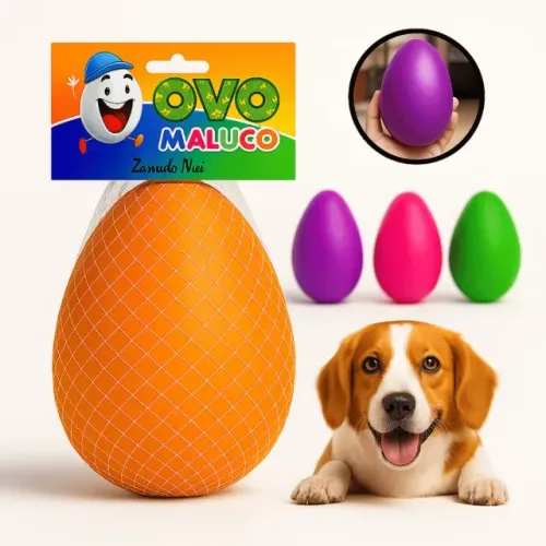 Brinquedo Mordedor Cachorro Pet Ovo Maluco  
