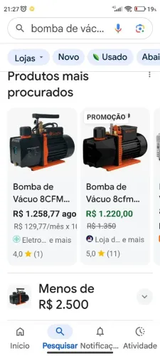 bomba de fazer vacuo SURYTA 