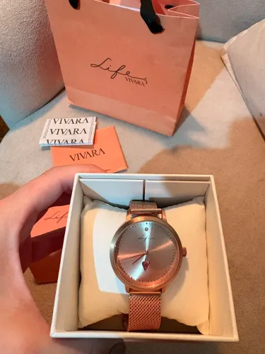 Relógio vivara rose gold