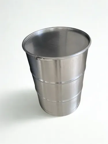 Tambor de Aço Inox 200 litros tampa removível com aro