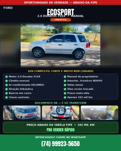 Ford Ecosport XLT Freestyle 2.0 Flex 16V 5P 2011