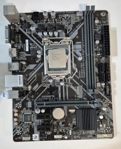 Kit PC - Placa mãe H310M + Core i3 9100F + 4GB RAM + GT 710 2GB