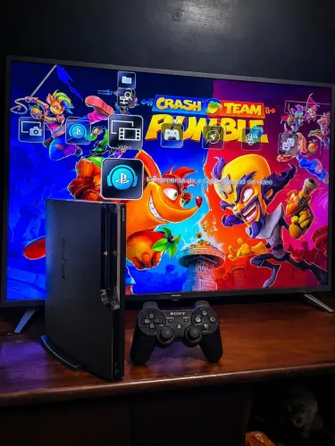 Ps3 slim +2000 jogos e 1 controle 