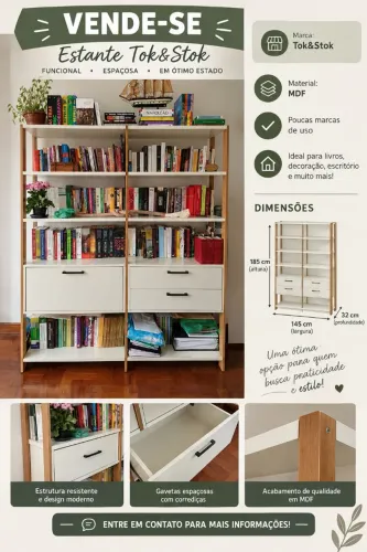 Estante MDF espaçosa tokstok