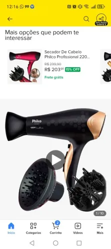 Secador de cabelo philco