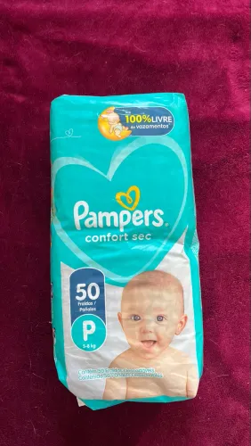 Fralda Pampers Confort Sec TAM P 50