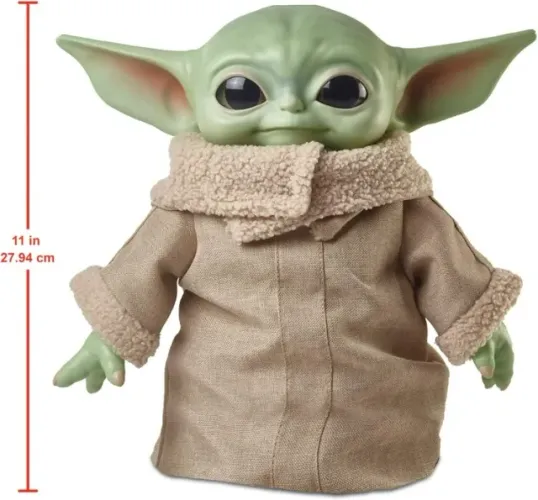 Mattel Plush Baby Yoda Star Wars The Child - Mandaloriano Grogu - 28cm