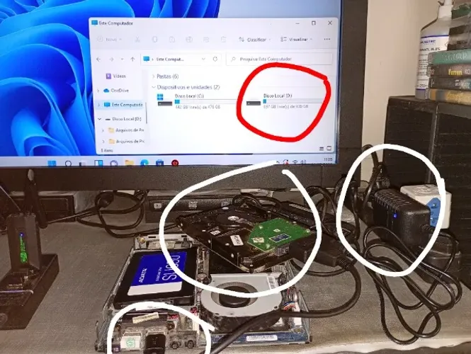 Novo - Use esse Adaptador para acessar seus HDs de 2,5" e 3,5", SSDs, CDs Fonte inclusa