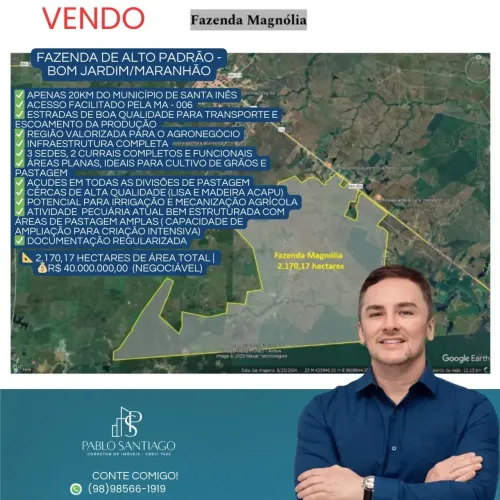 Imóvel para venda tem 2170000 metros quadrados com 6 quartos em Centro - Bom Jardim - MA