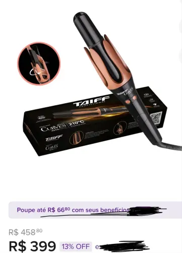 Modelador Taiff Autom. Curves Turbo - NOVO