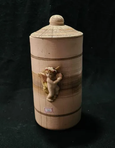 Pote Decorativo em Cerâmica com Tampa