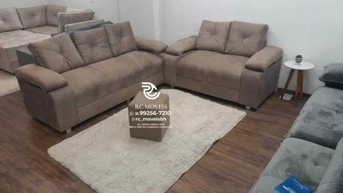 Sofá Suede Confortável 2 e 3 Lugares - Direto da Fábrica