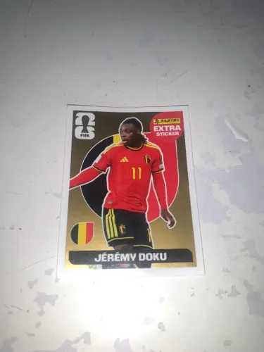 Figurinha Extra Legend Dourado / Jérémy Doku Copa 2026