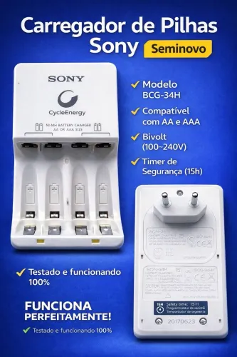 Carregador Sony- CycleEnergy AA / AAA (Ni-MH)