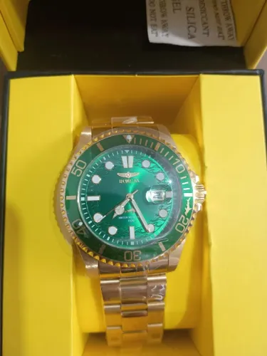 Relógio original Invicta Pro Diver 30027, quartzo, dourado/verde(lacrado).