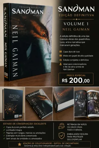 Sandman | Edição Definitiva Vol. 1 | Capa Dura | Estado de Novo | Neil Gaiman