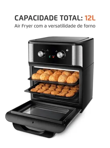 Fritadeira Air Fryer Forno Oven 12L, Mondial, 2000W - AFON-12L-BI