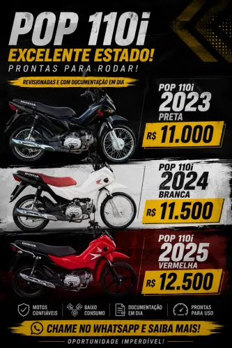 HONDA POP 110i - 3 motos Leia o anúncio