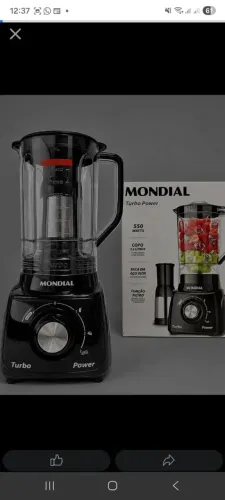 Liquidificador mondial turbo novo 