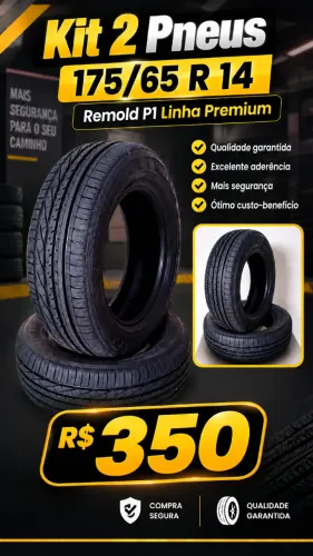 Pneu Remold P1 175/65 R 14 Linha Premium