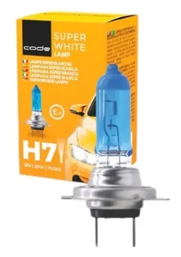 Lampada super branca H3 ou H7 CODE 12v 8500 55w PAR