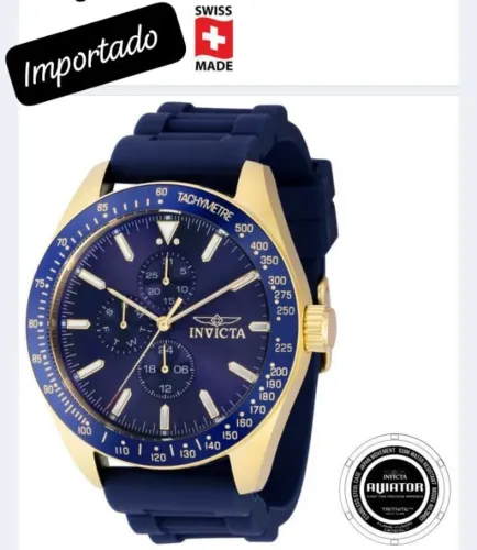 Relógio Masculino Importado INVICTA pulseira de silicone cirúrgico 