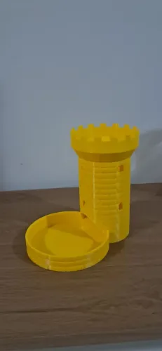 Torre de Dados Castelo RPG (Dice Tower Amarela)