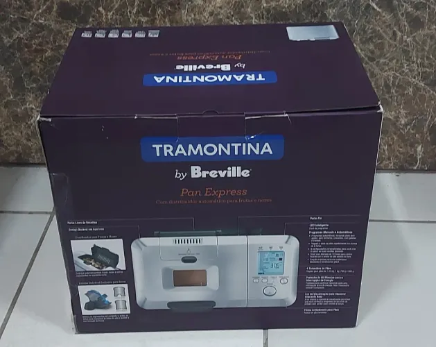 máquina de fazer pão tramontina inox nova lacrada 110v não faço envío 