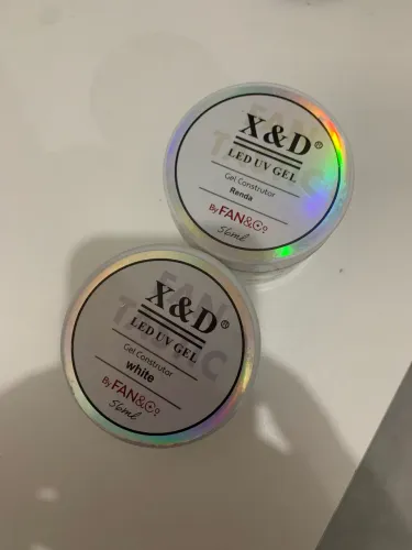 Kit Gel UV LED para unhas X&D 56ml cores: branco e renda