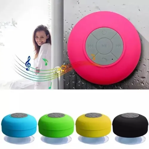 Caixa de Som Banheiro Prova D Água Bluetooth Portátil Piscina Chuveiro AMARELA