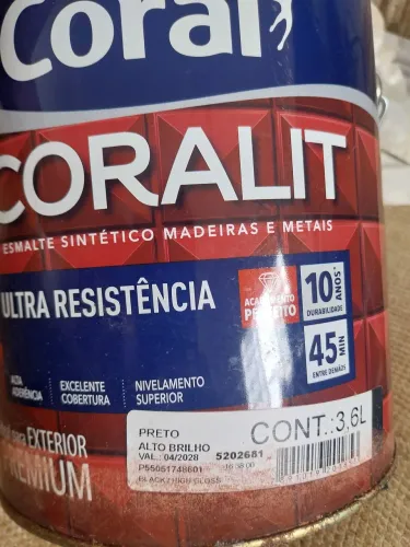 Coralit ultra resistência premium preto altobrilho