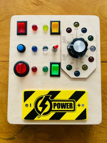 Montessori brinquedos sensoriais madeira com interruptor LED Atividades Jogos infantis