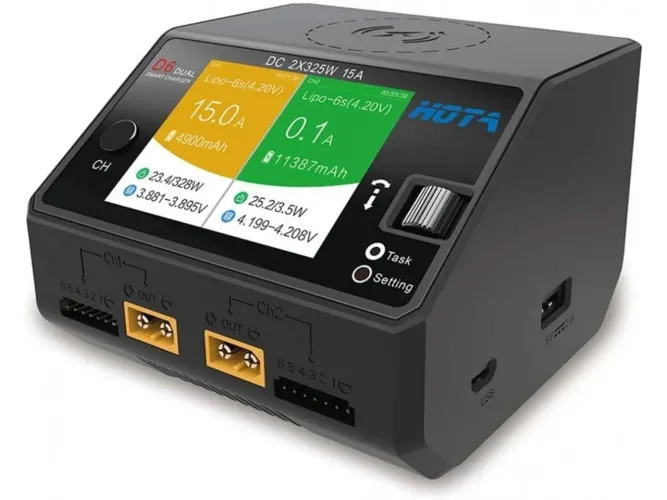 Carregador HOTA D6 Plus 1s até 6s LiPO LiHV e outras(não acompanha fonte)