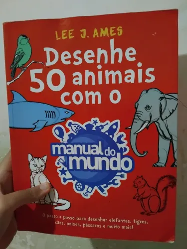Livro de Desenho Desenhe 50 animais com o manual do mundo