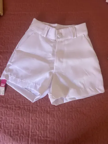Short alfaiataria branco