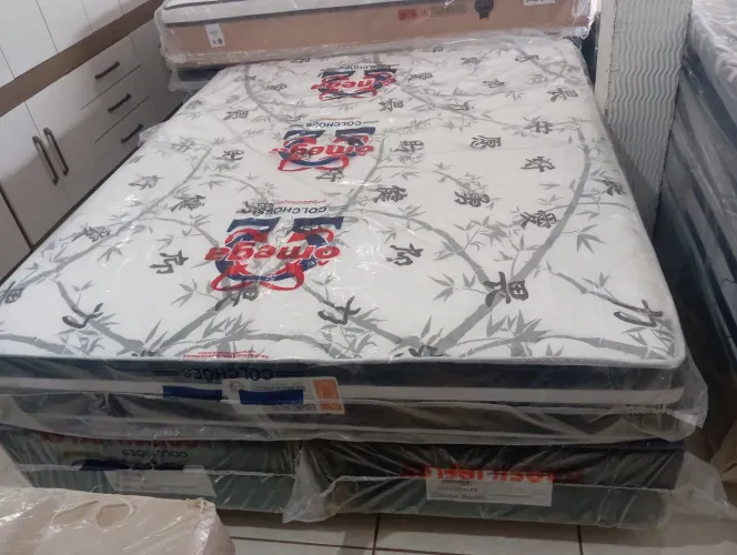 Cama, conjunto box Queen espuma
