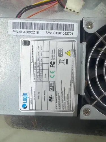 Fonte login 300w 80 plus silver