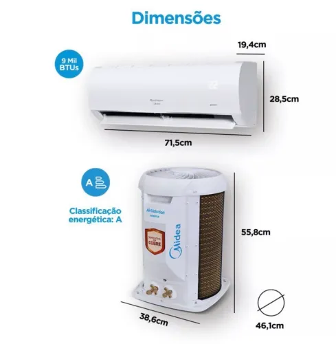 Ar condicionado 9000btu 220w
